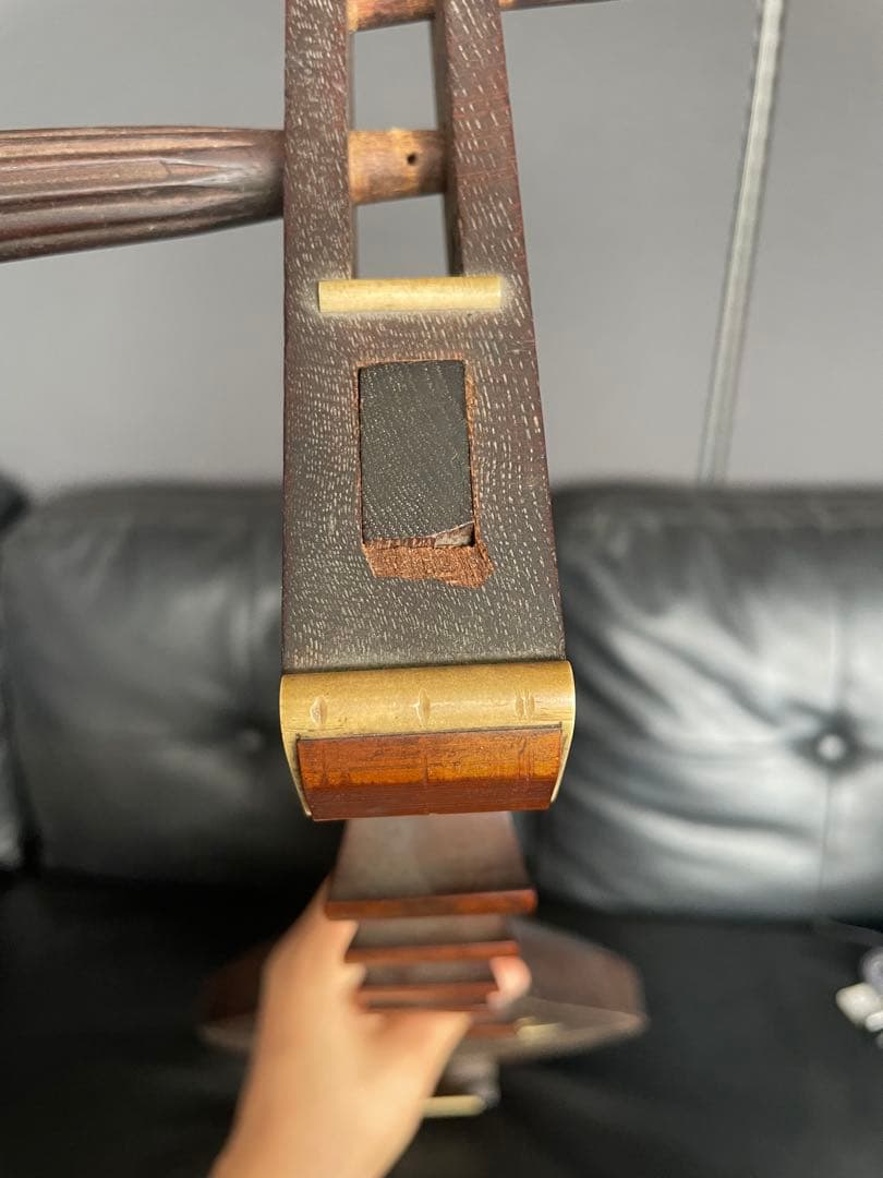 ③レア 筑前琵琶 四弦五柱 マンモス装飾 和楽器 弦楽器