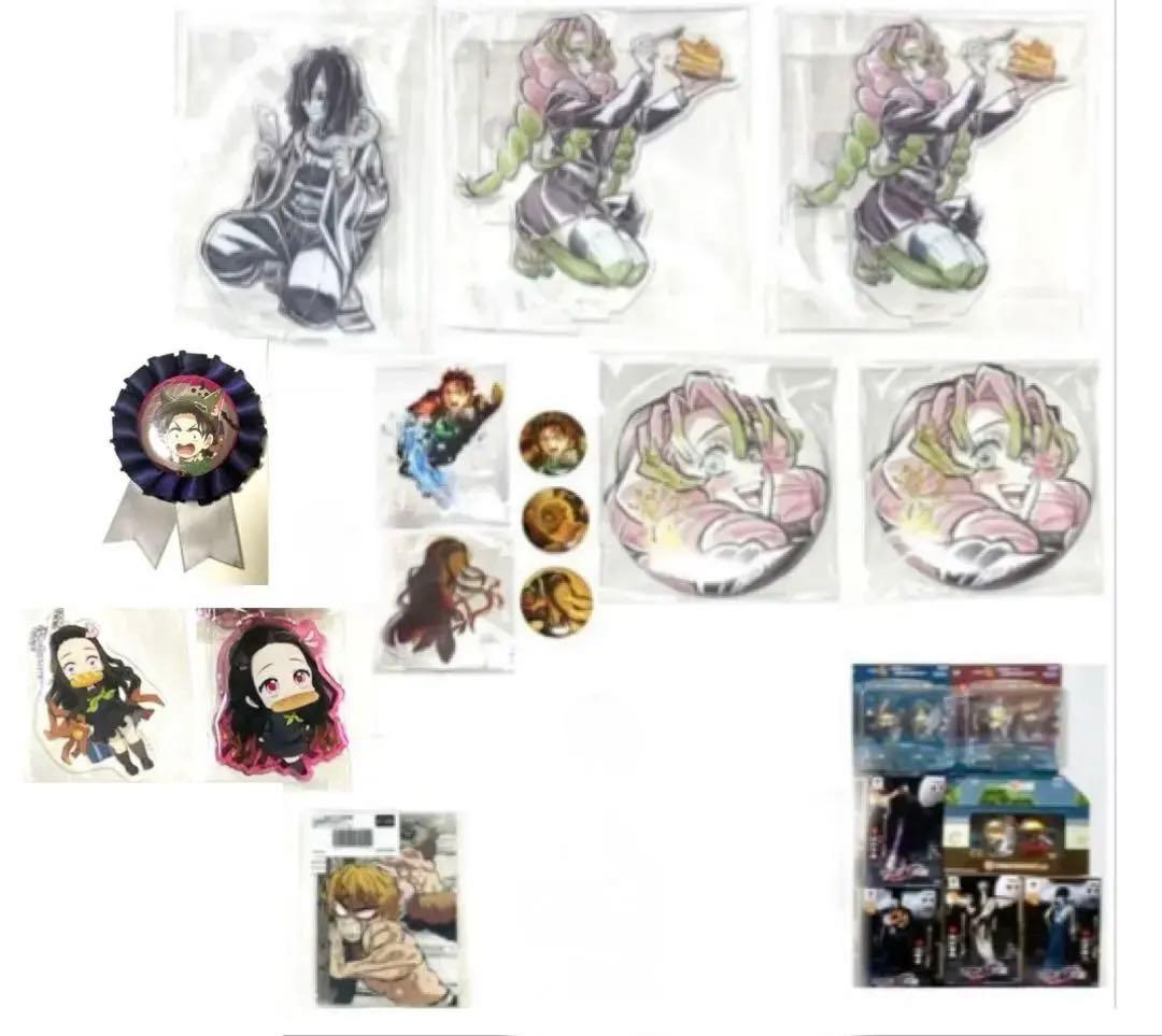 鬼滅の刃 柱描き下ろしwebshopくじ アクリルスタンド 箔押し缶バッジ 蜜璃