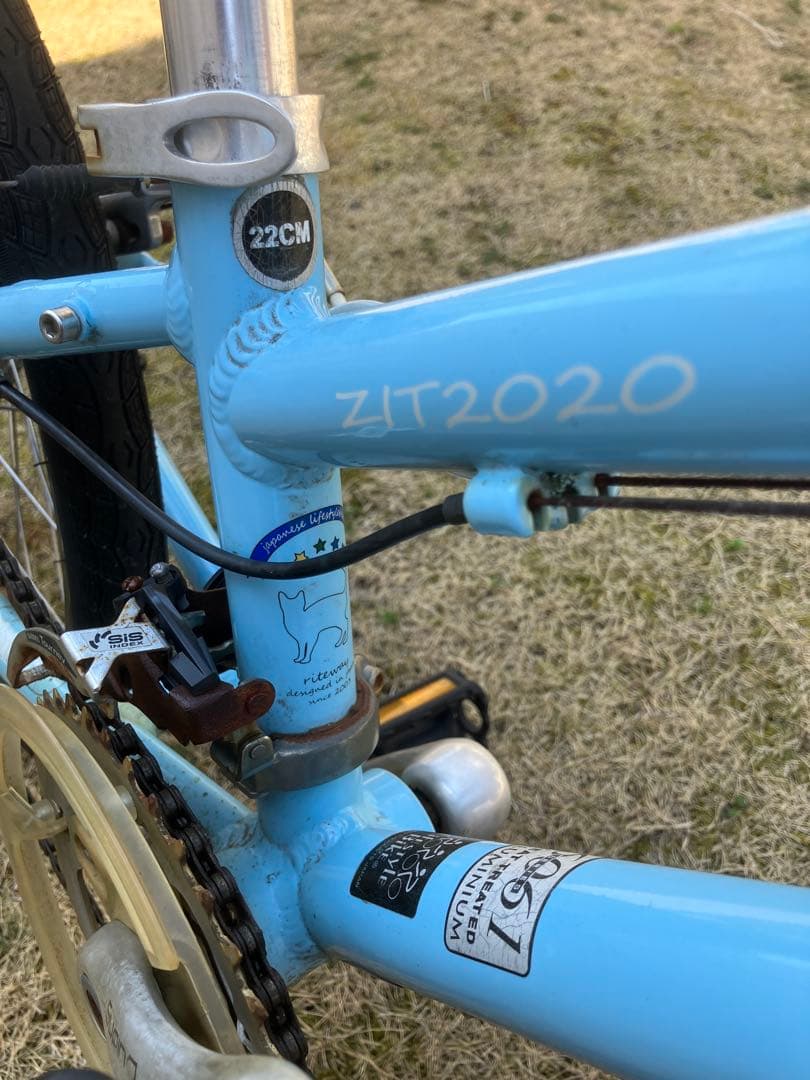 軽量アルミ riteway ZIT2020 水色 キッズバイク 20インチ