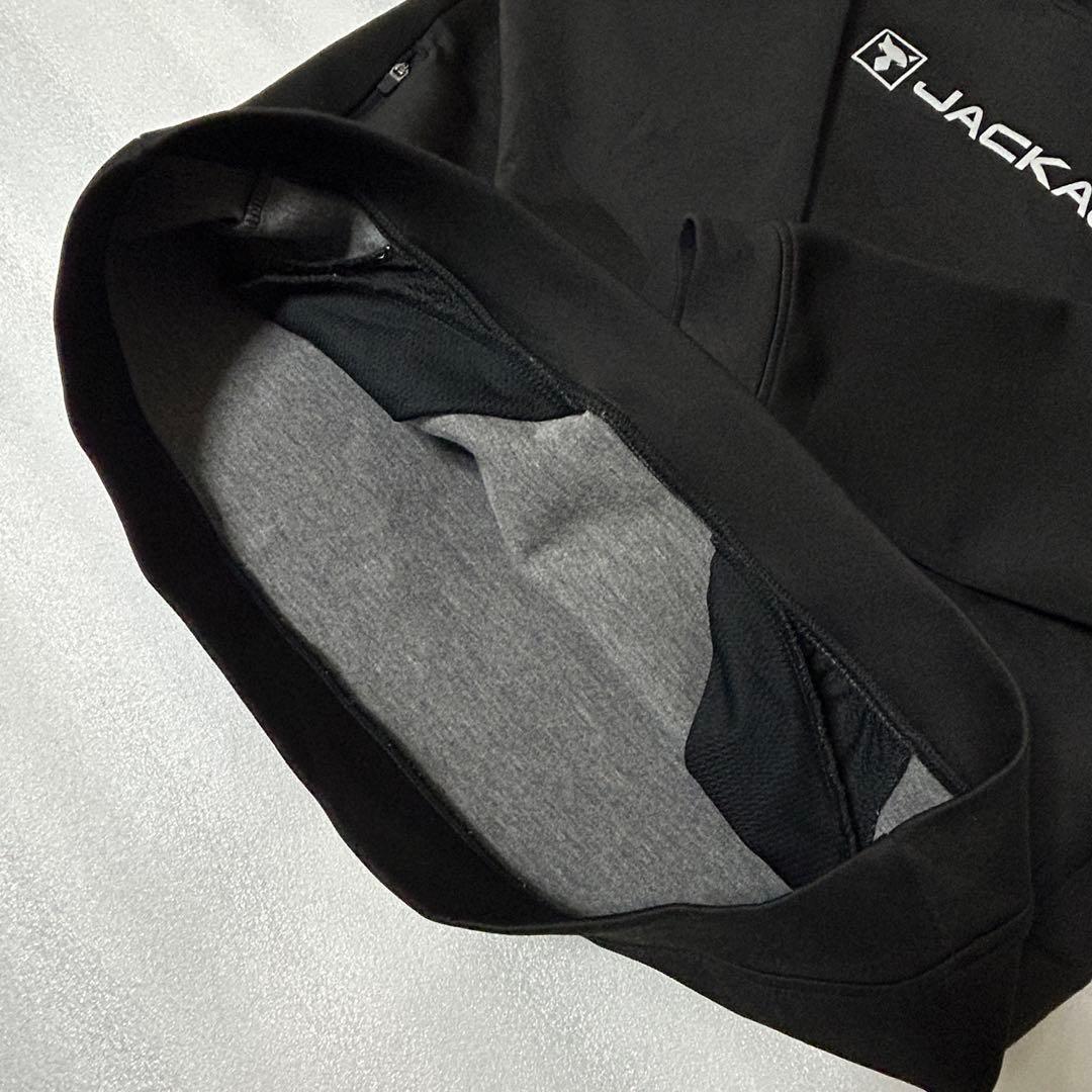 JACKALL ジャッカル　ストレッチスウェットフーディ M ブラック