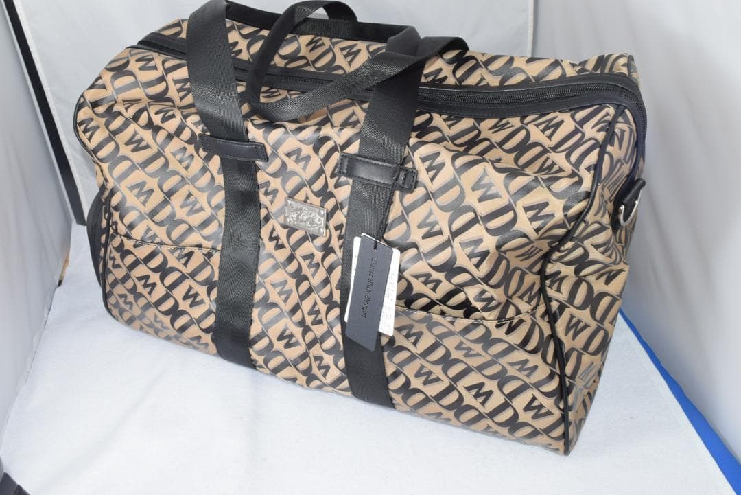 新品☆ダンスウィズドラゴン モノグラム プリント ボストン☆シューズケース☆茶色