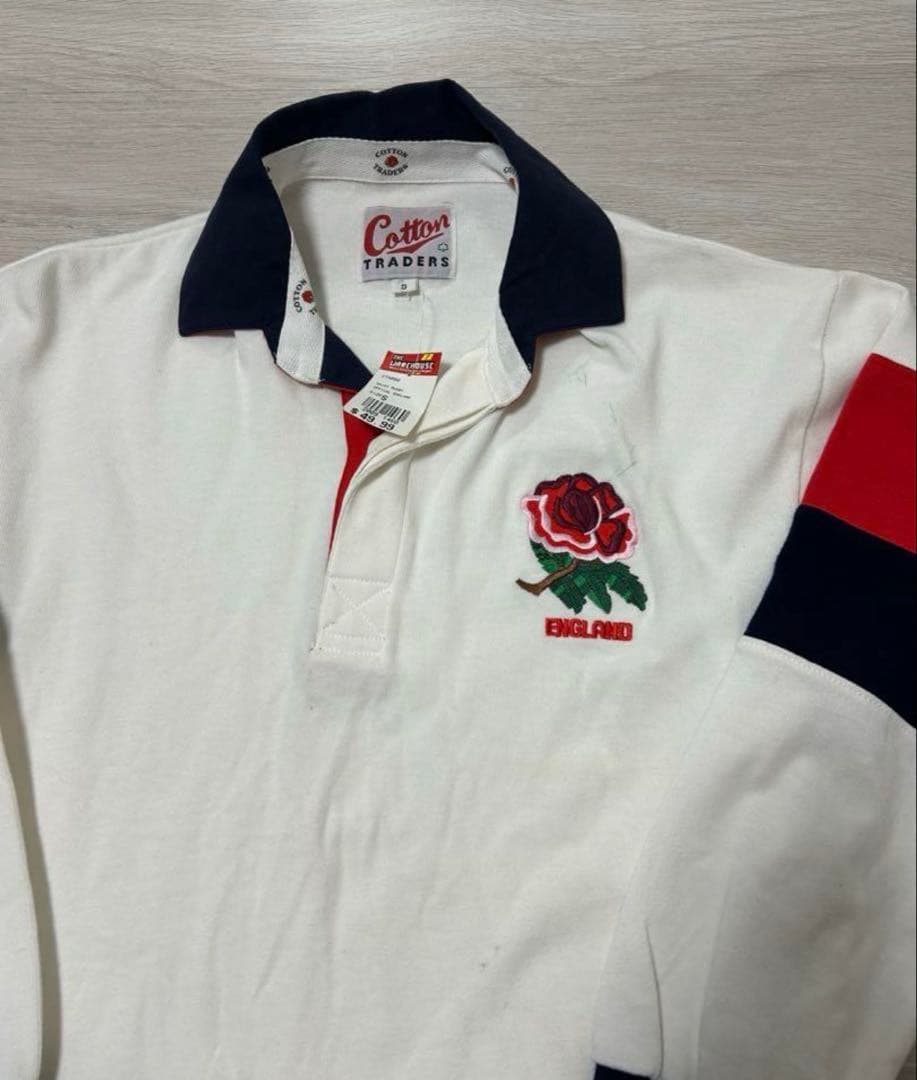 ビンテージ cotton ラグビーイングランド代表ユニフォーム Red Rose