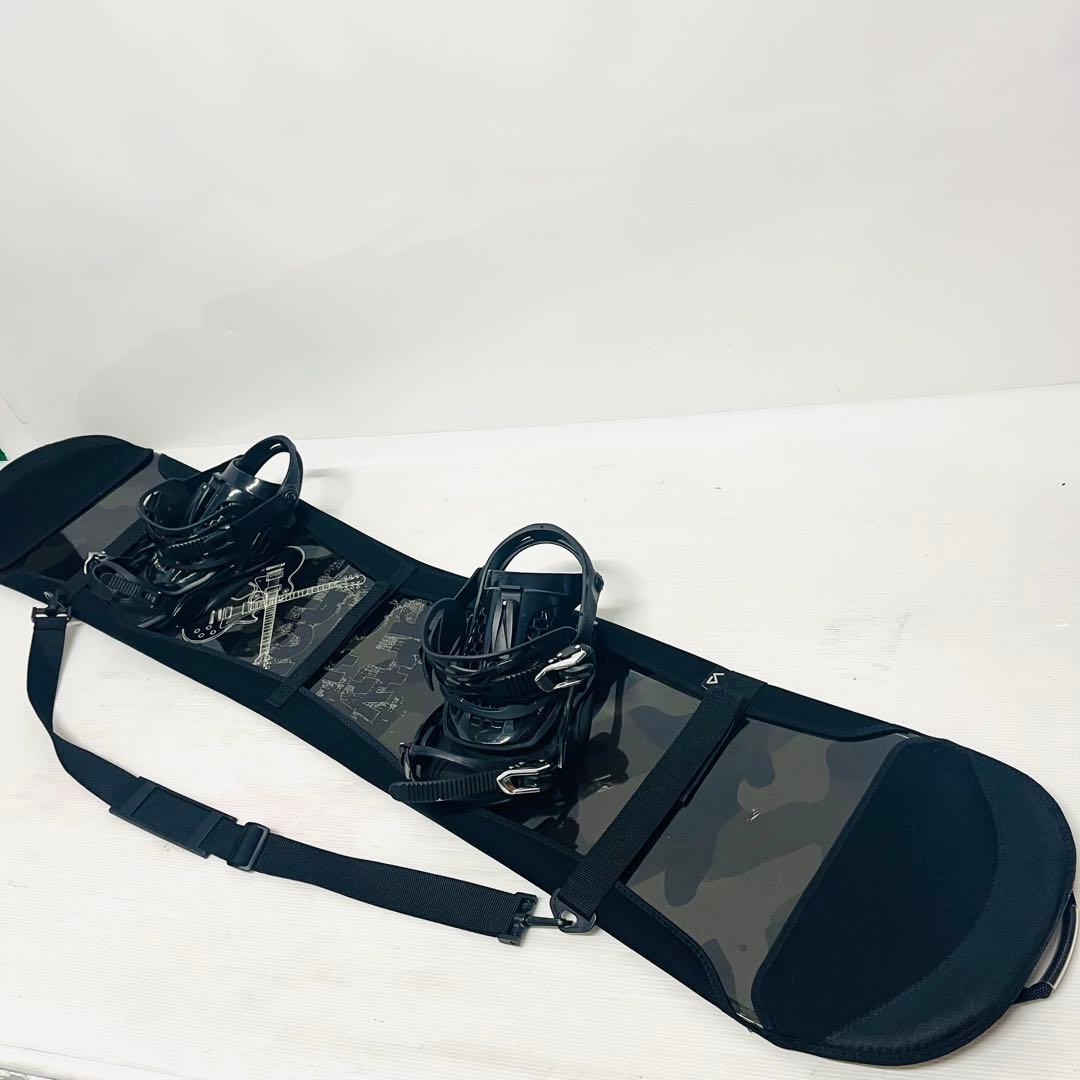 大きめ　スノボセット　ケース付き　スノーボード　ボード　SLQ 迷彩　カモフラ