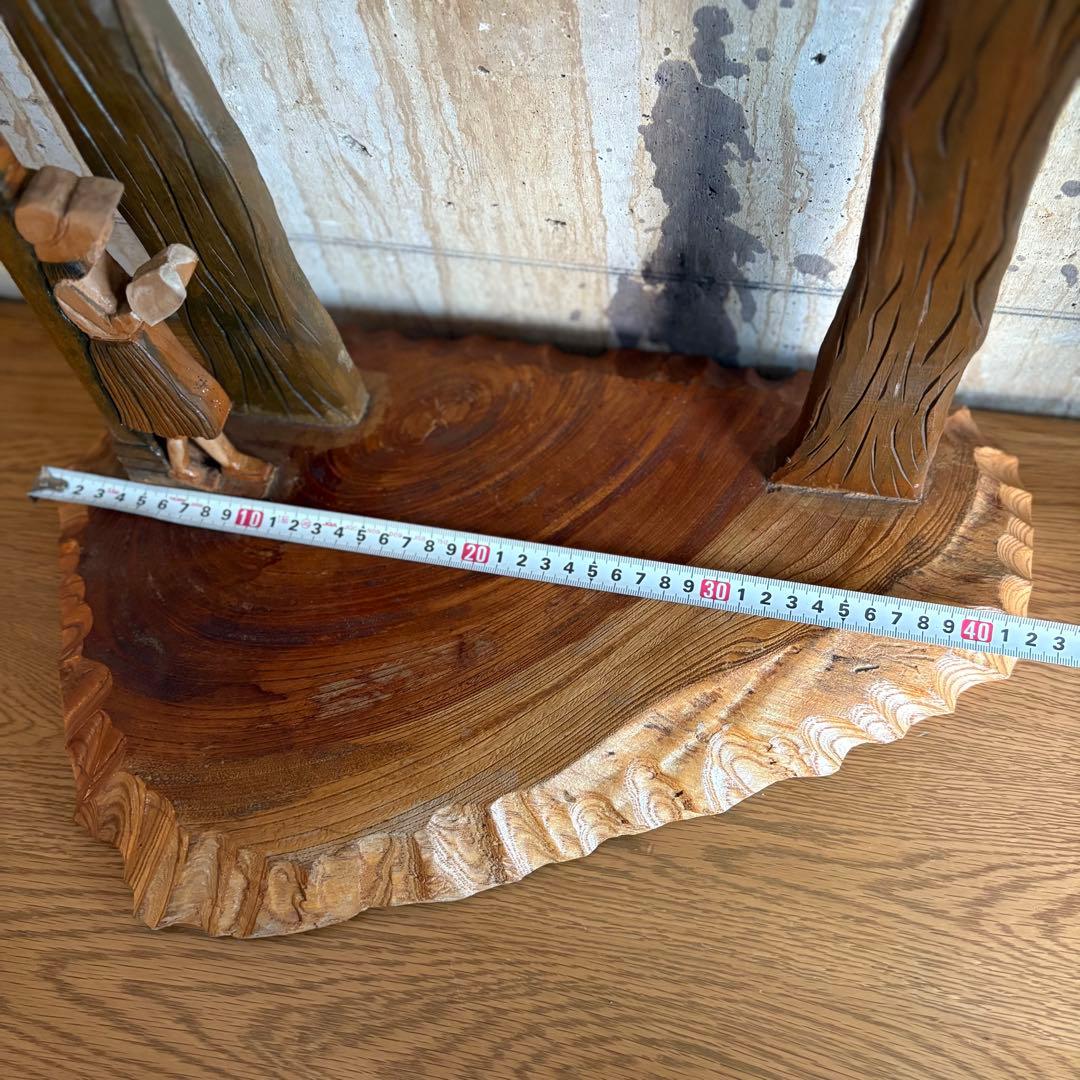 木彫りオブジェ　ヴィンテージ 渡辺一生