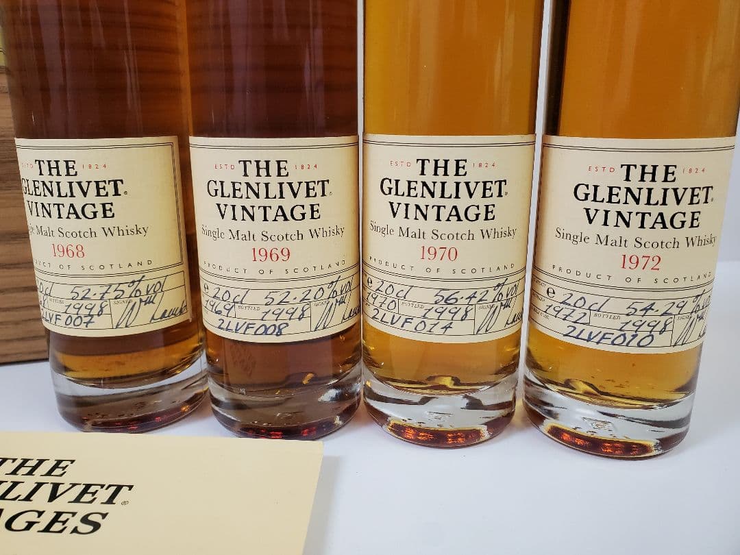 1967-72 グレンリベット ヴィンテージ 4本入り 200ml 未開栓 古酒