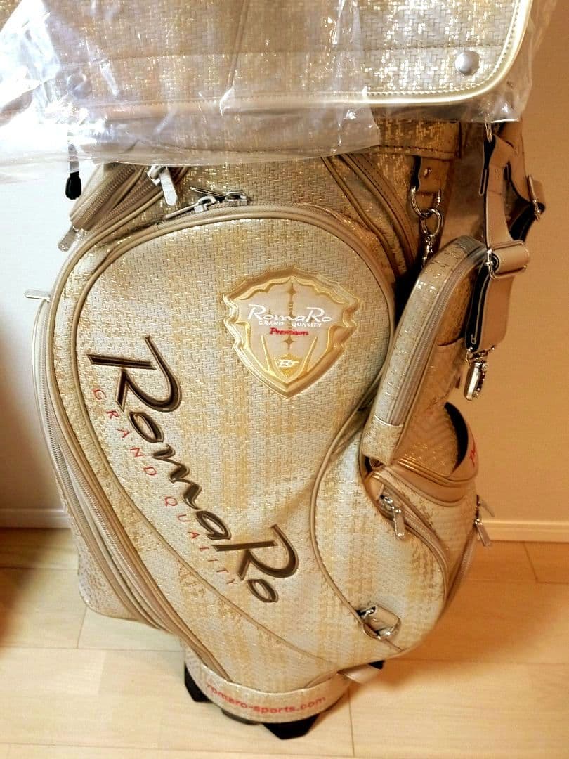 【新品　未使用】RomaRo ゴルフキャディバッグ ゴールド