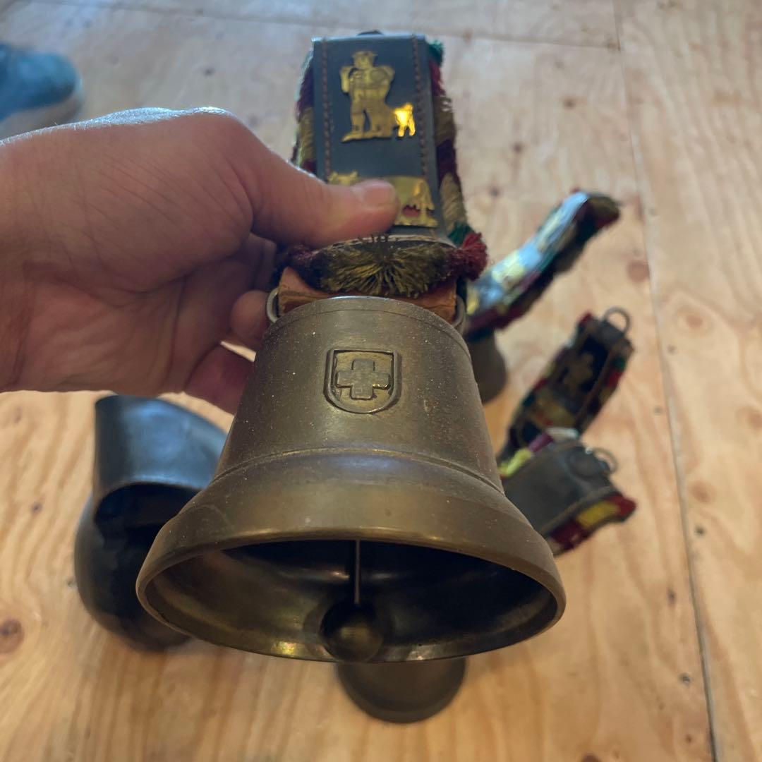 カラフル装飾付きカウベル6個セット