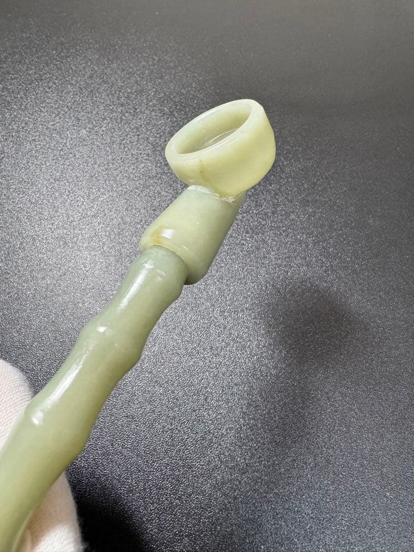 清時代 大型 和田玉 煙嘴 中国古代 喫煙具 玉器 本玉 和田玉 時代物 お守り