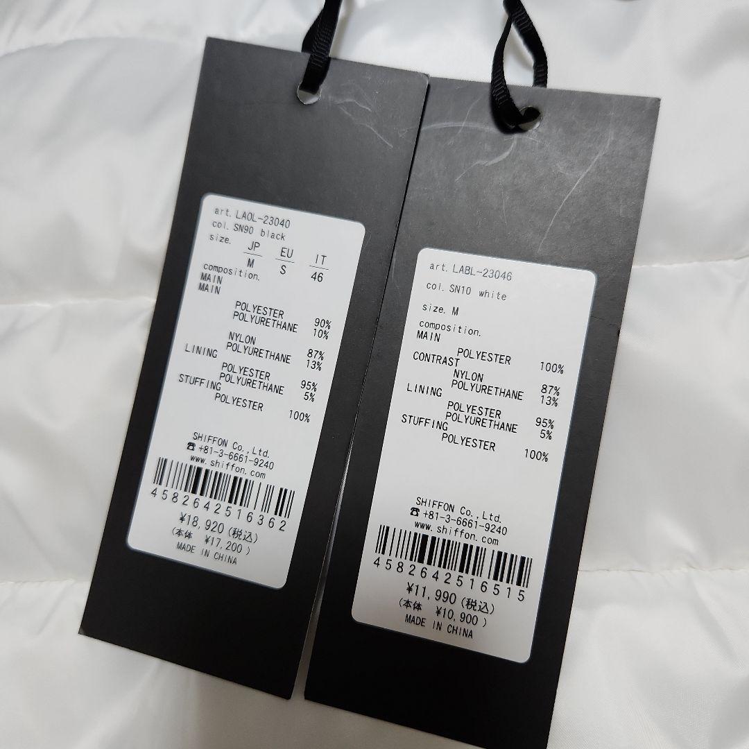 新品未使用☆LUXEAKMPLUS☆ゴルフサイドロゴ中綿セットアップM黒白