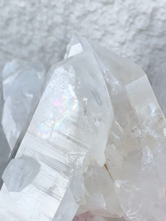 天然石　チタニウムインクォーツ　原石　クラスター　A68