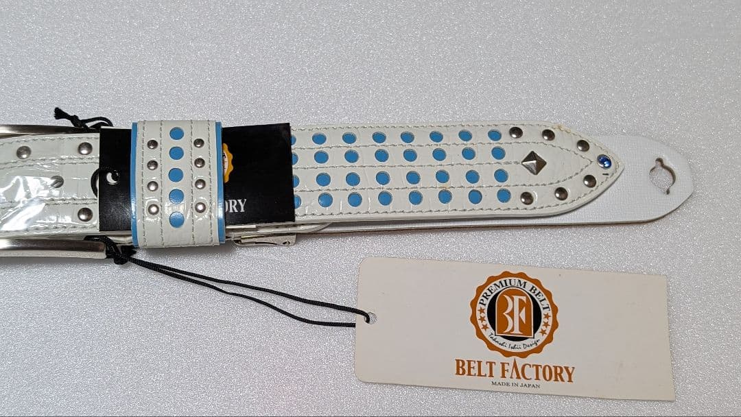 BELT FACTORY ホワイト ゴルフベルト フリーサイズ P-03sp.A