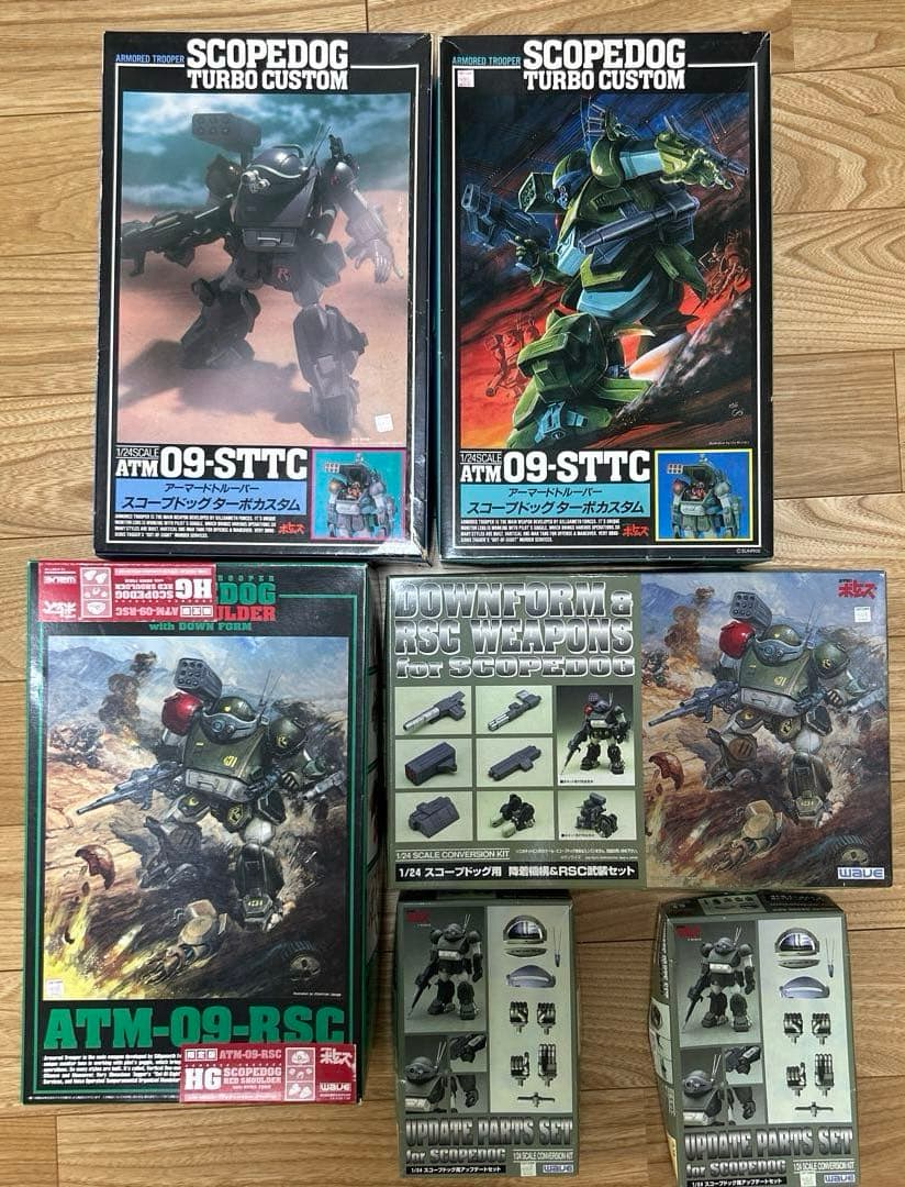 【希少レア】ボトムズ　1/24 スコープドッグ３点＋アップデートセット