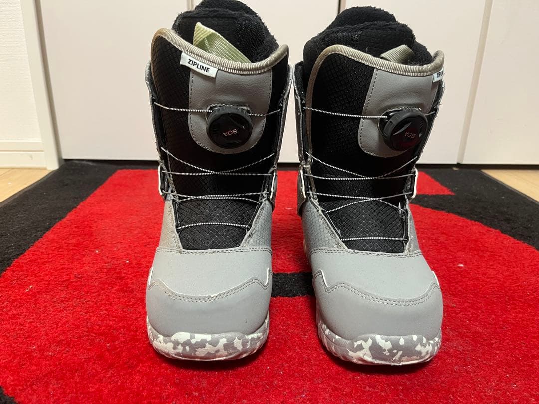 バートン　BURTON ZIPLINE グレー キッズ　ブーツ BOA 22cm