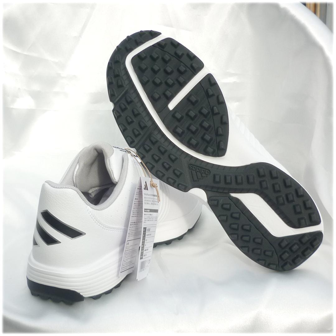 新品27.5cmアディダスゴルフ 白ゴルフシューズ BOA24 ダイヤル式