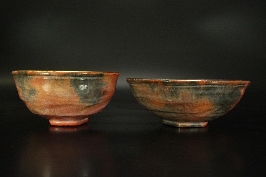 茶道具 嶋台茶碗 松楽造 金銀一双 箱入 725