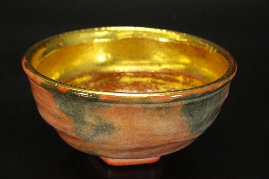 茶道具 嶋台茶碗 松楽造 金銀一双 箱入 725