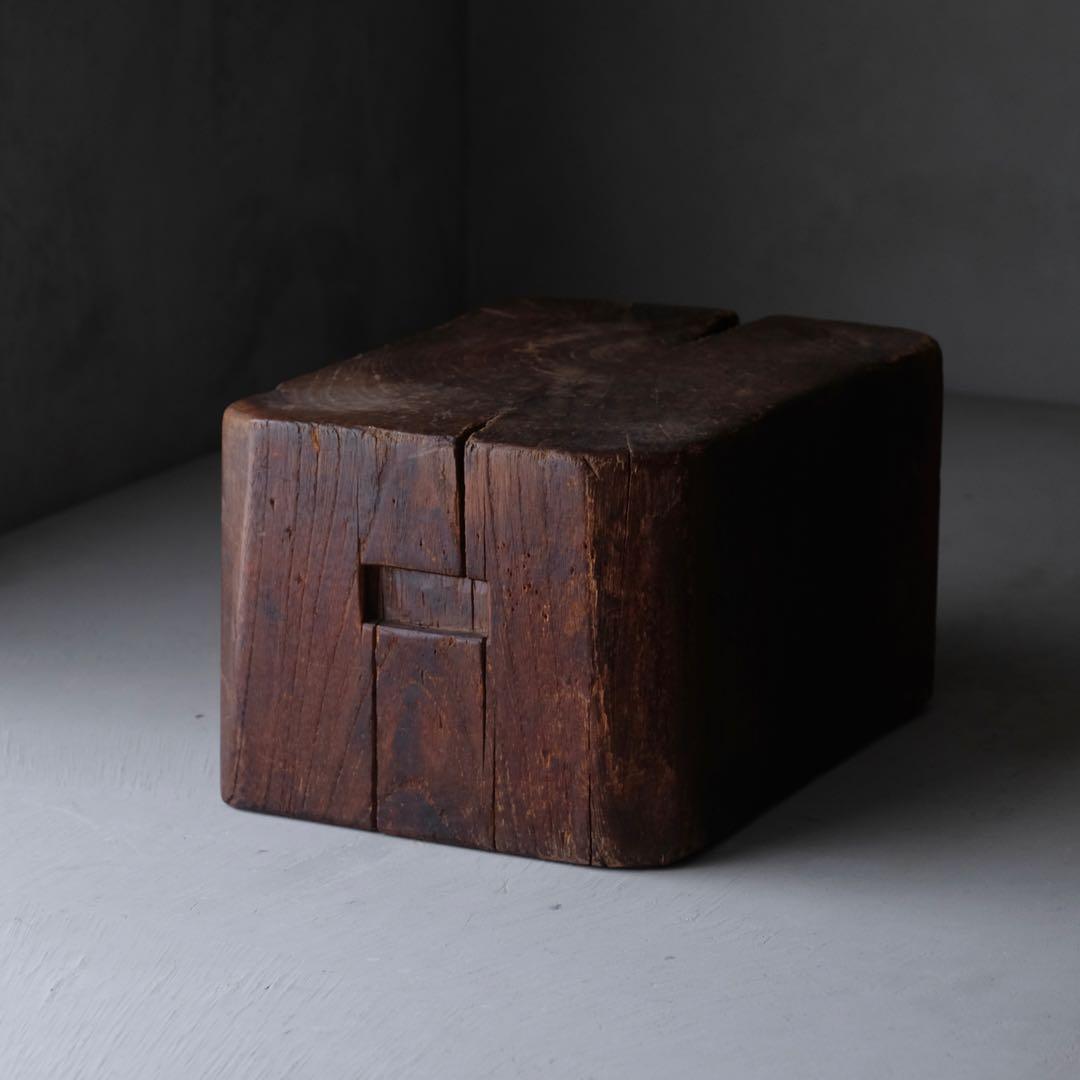 欅材 古い作業台　花台 展示台 オブジェ 古道具 骨董 アンティーク レトロ