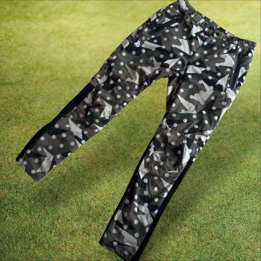 現行モデル　裏起毛　蓄熱　パーリーゲイツ　パンツ　迷彩　S〜M相当　3 黒　カモ