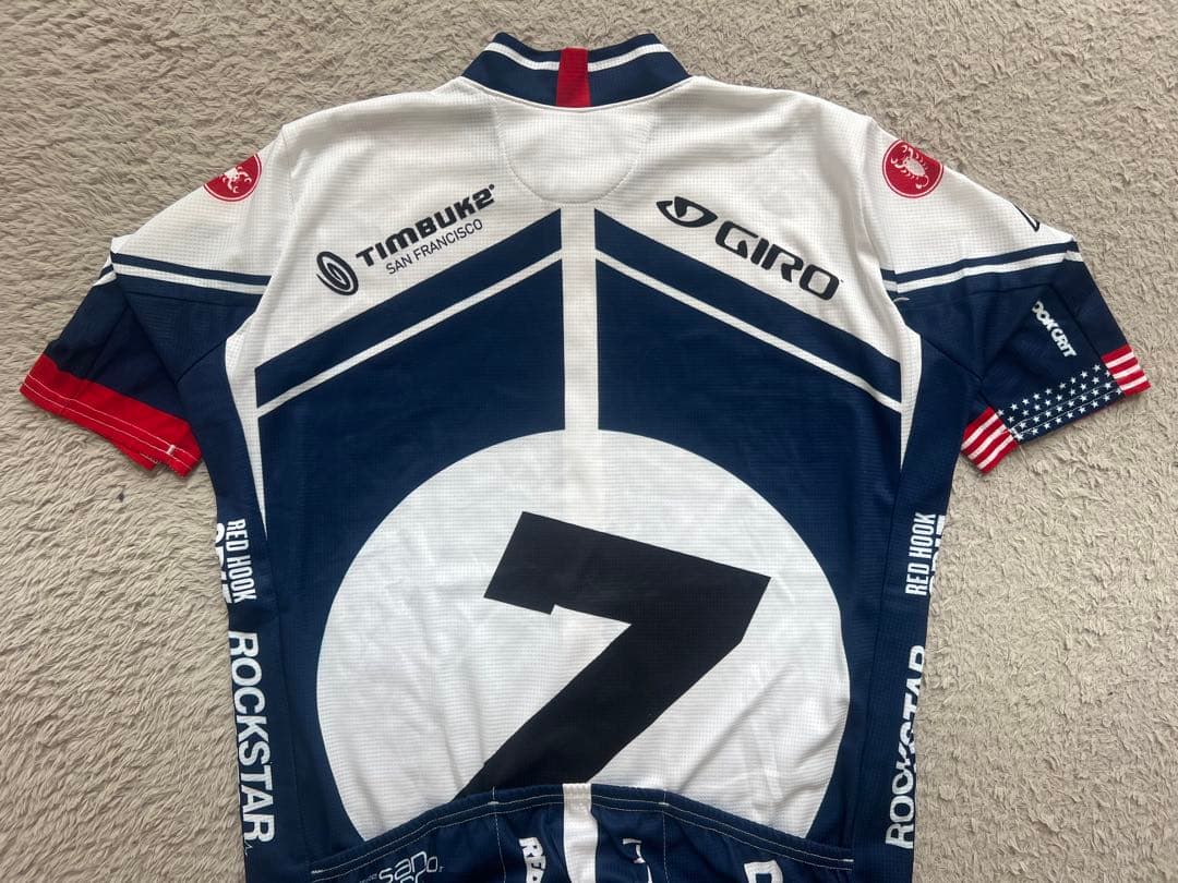 LチネリCINELLIカステリCASTELLI半袖ジャージREDHOOKCRIT