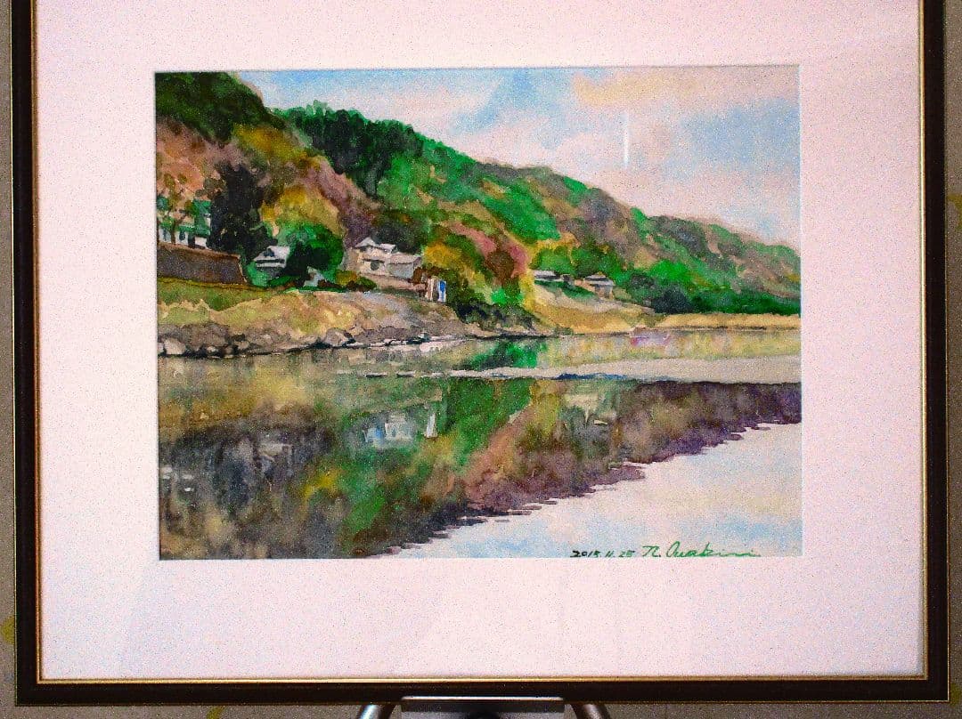 2018年 水彩画 風景画 F６号 額装済み 原画