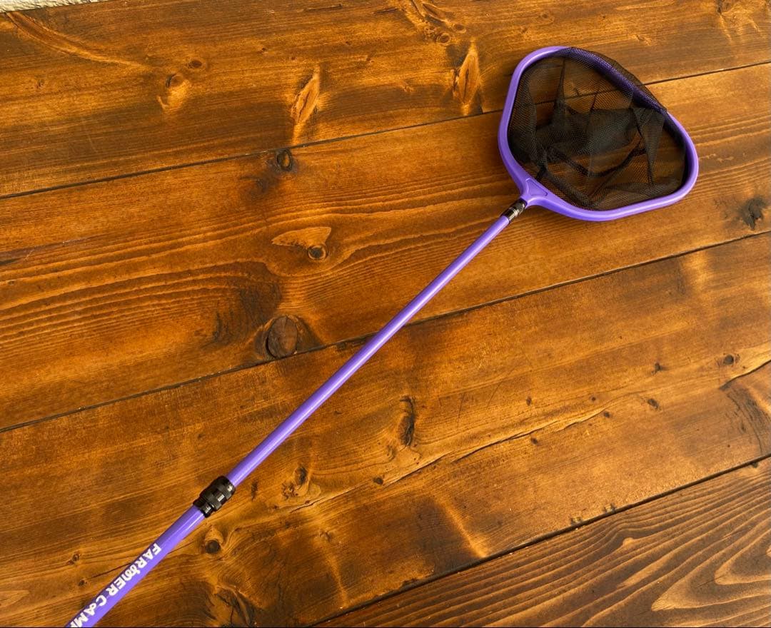 タナゴ釣りセット　パープル　1.8m 小物釣り　タナゴ竿　タモ網　収納box