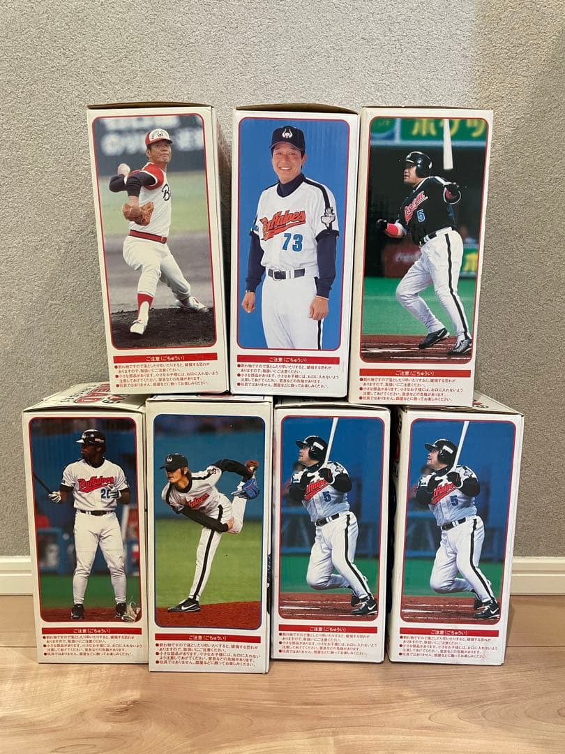 【新品・未開封／超希少】大阪近鉄バファローズ ボブルヘッド人形 7体セット