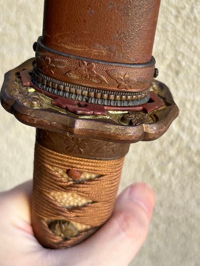 軍刀　鉄鞘　竹光　拵え　日本刀　模造刀　日本軍　　指揮刀 全長100.5cm