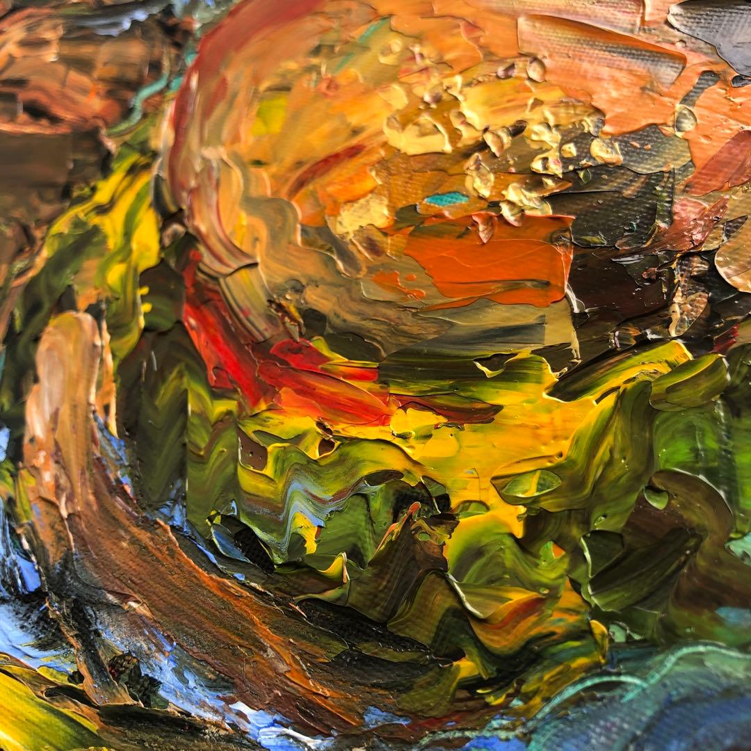 油彩『Burger Set』