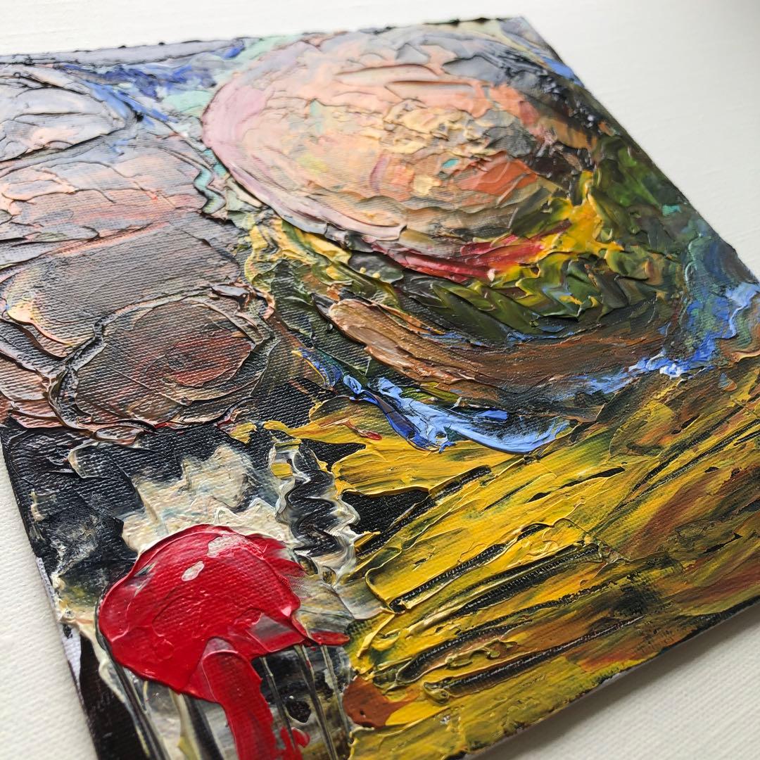 油彩『Burger Set』