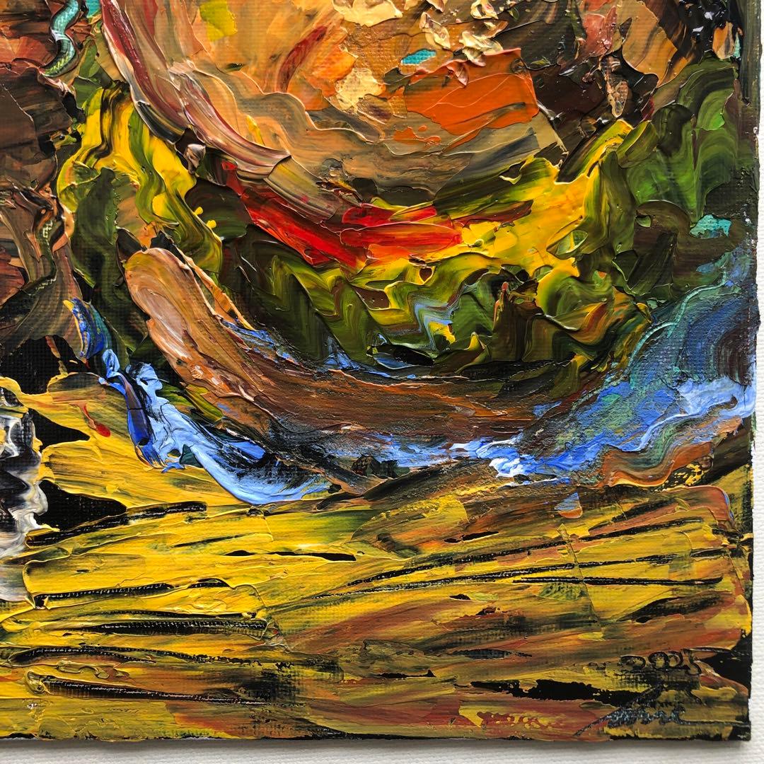 油彩『Burger Set』