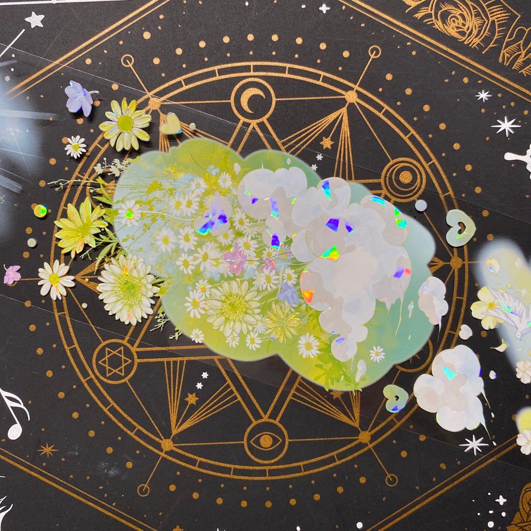 【9154】海外　マステ　中古巻　PETマスキングテープ　雲　金魚　装飾系