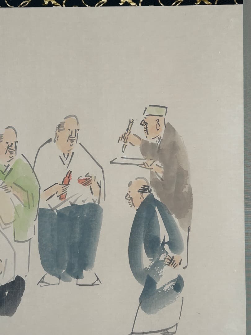 『画賛 文人七樂』 (中川風来山人 筆) 軸装