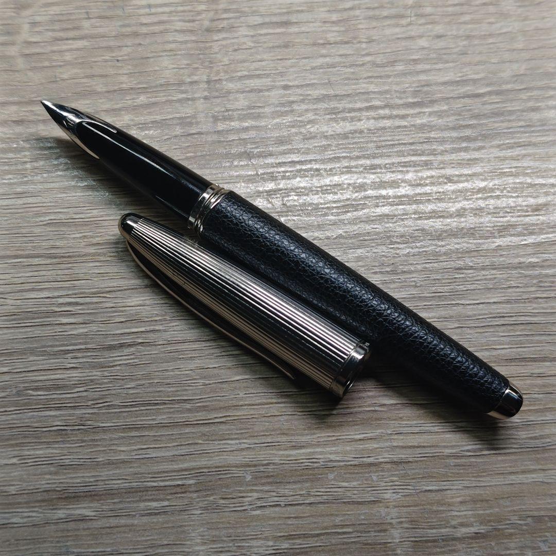 【限定品】ウォーターマン デラックスカレン ブラックレザーST 細字