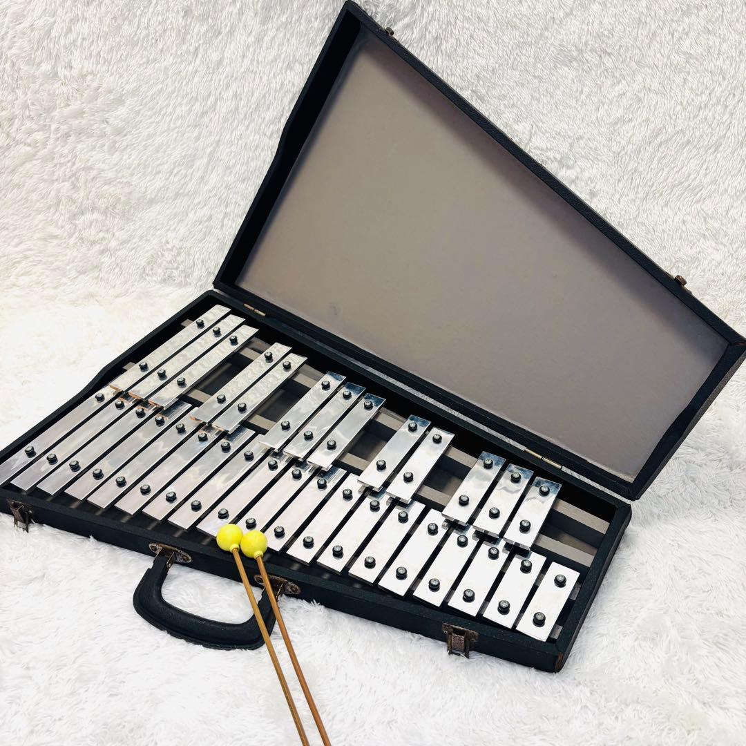 SAITO サイトウ グロッケン 鉄琴 32鍵 ハードケース付 マレット2本