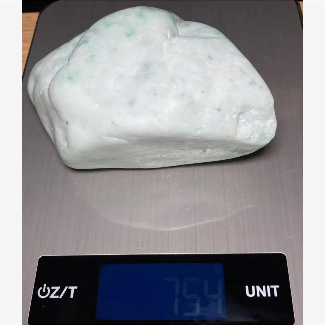 【Premium】特大美石　糸魚川翡翠　翡翠　白×翠　翡翠輝石　原石　754ｇ
