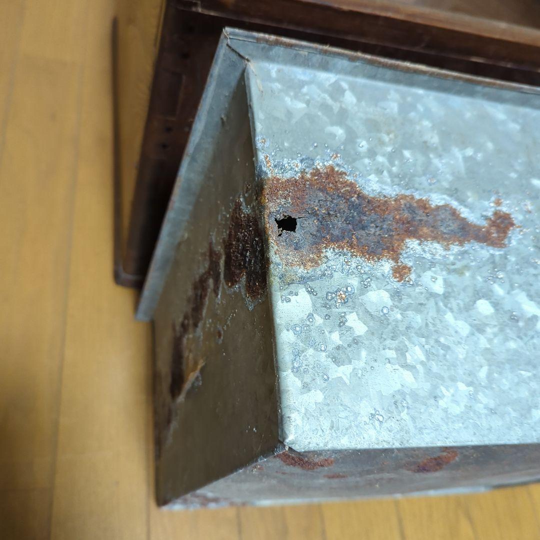 木製角火鉢　工芸品　レトロ　古民家　アンティーク