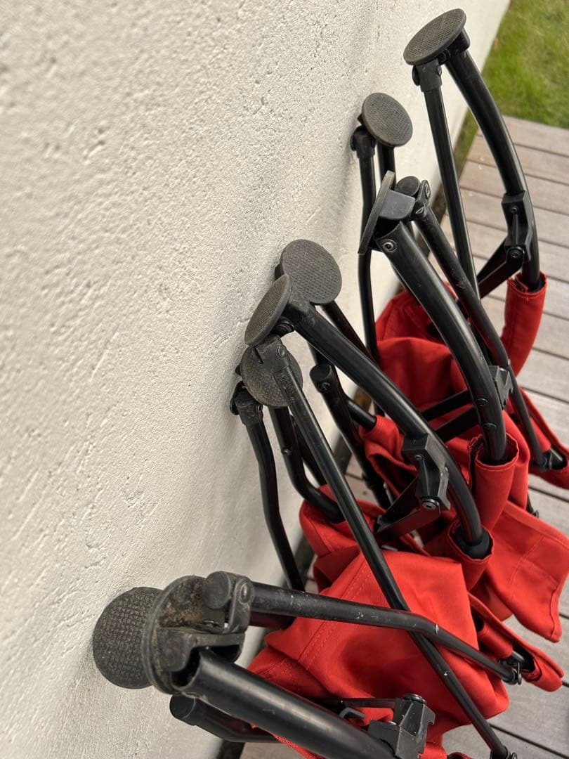 【中古】LOGOS ロゴス 難燃BRICK・キングあぐらチェア×2脚