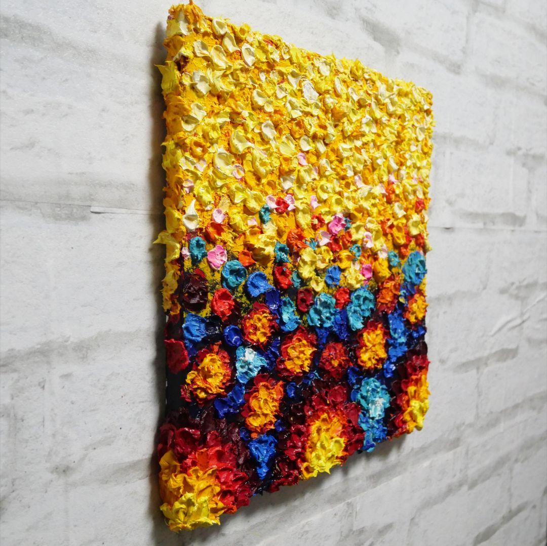 油絵 絵画 アートパネル【flower garden】