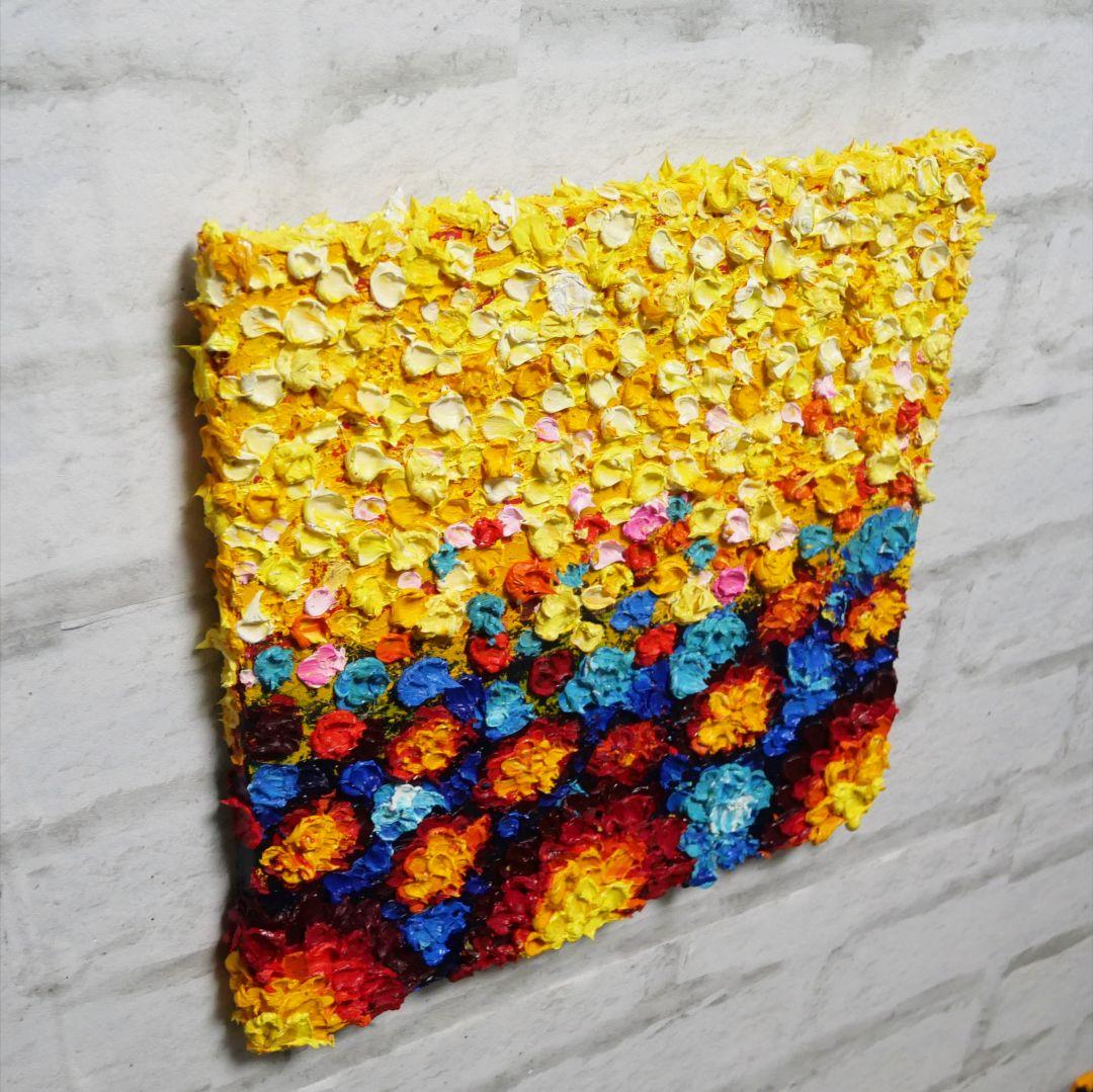 油絵 絵画 アートパネル【flower garden】