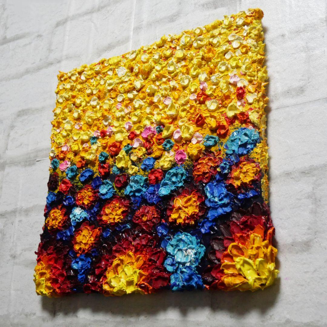 油絵 絵画 アートパネル【flower garden】