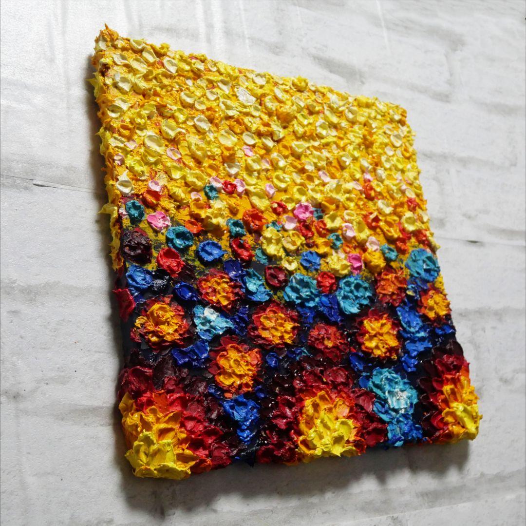 油絵 絵画 アートパネル【flower garden】