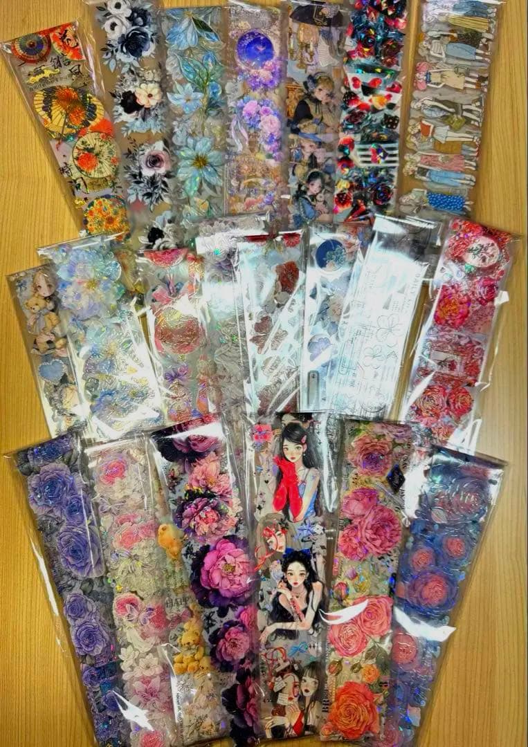 海外マステ他♡⃛大量まとめ売り ボリュームパックver.④☆コラージュ素材etc.