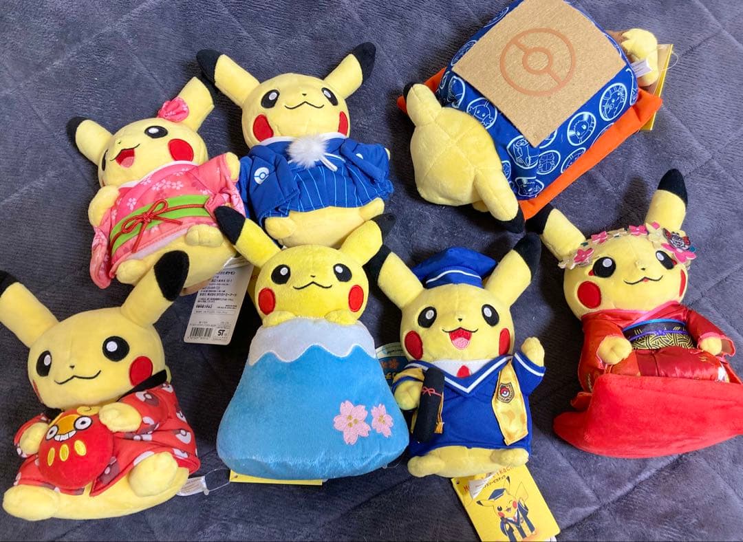 ポケモンセンター限定 マンスリー ピカチュウ ぬいぐるみ セット 和服