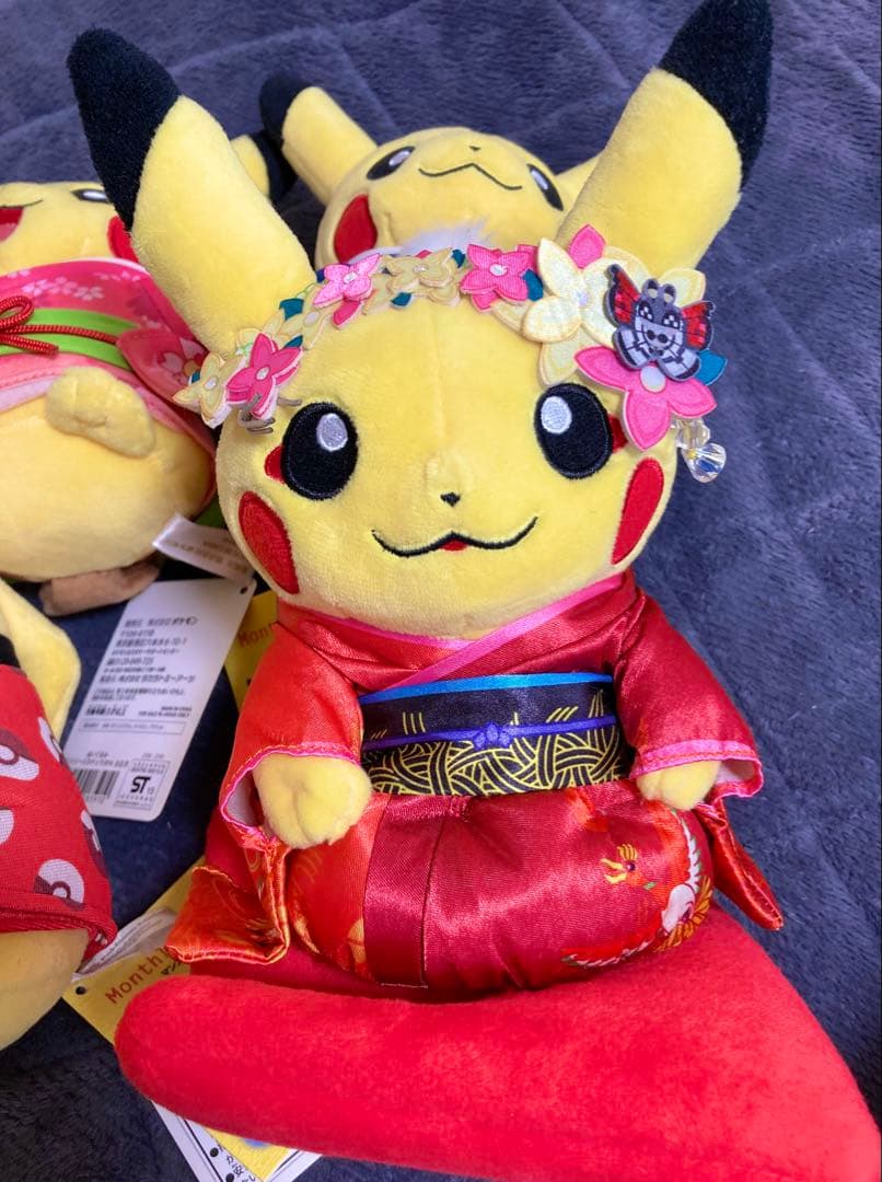 ポケモンセンター限定 マンスリー ピカチュウ ぬいぐるみ セット 和服