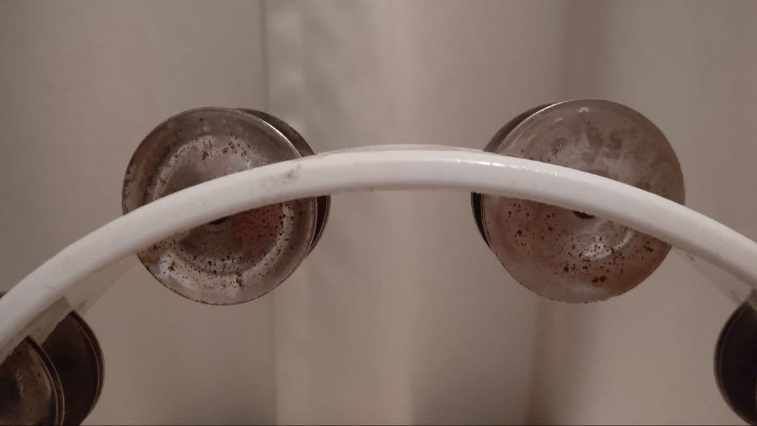 タンバリン(希少なBLACKジングルMEINL)リズムテックRHYTHMTECH