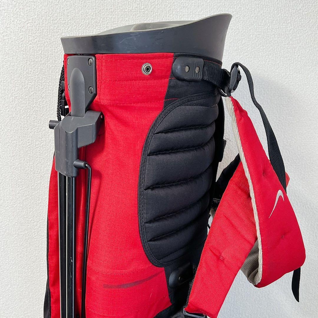 NIKE ナイキ 軽量 スタンドキャディバッグ 4分割 レッド ブラック ゴルフ