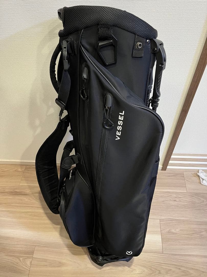 Vessel ブラック キャディバッグ スタンド付き