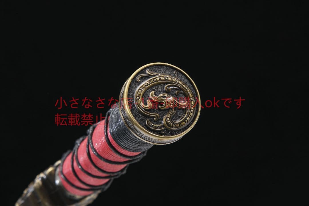 睚眦漢剣八面紅木金  古兵器 武具 刀装具 日本刀 模造刀 居合刀