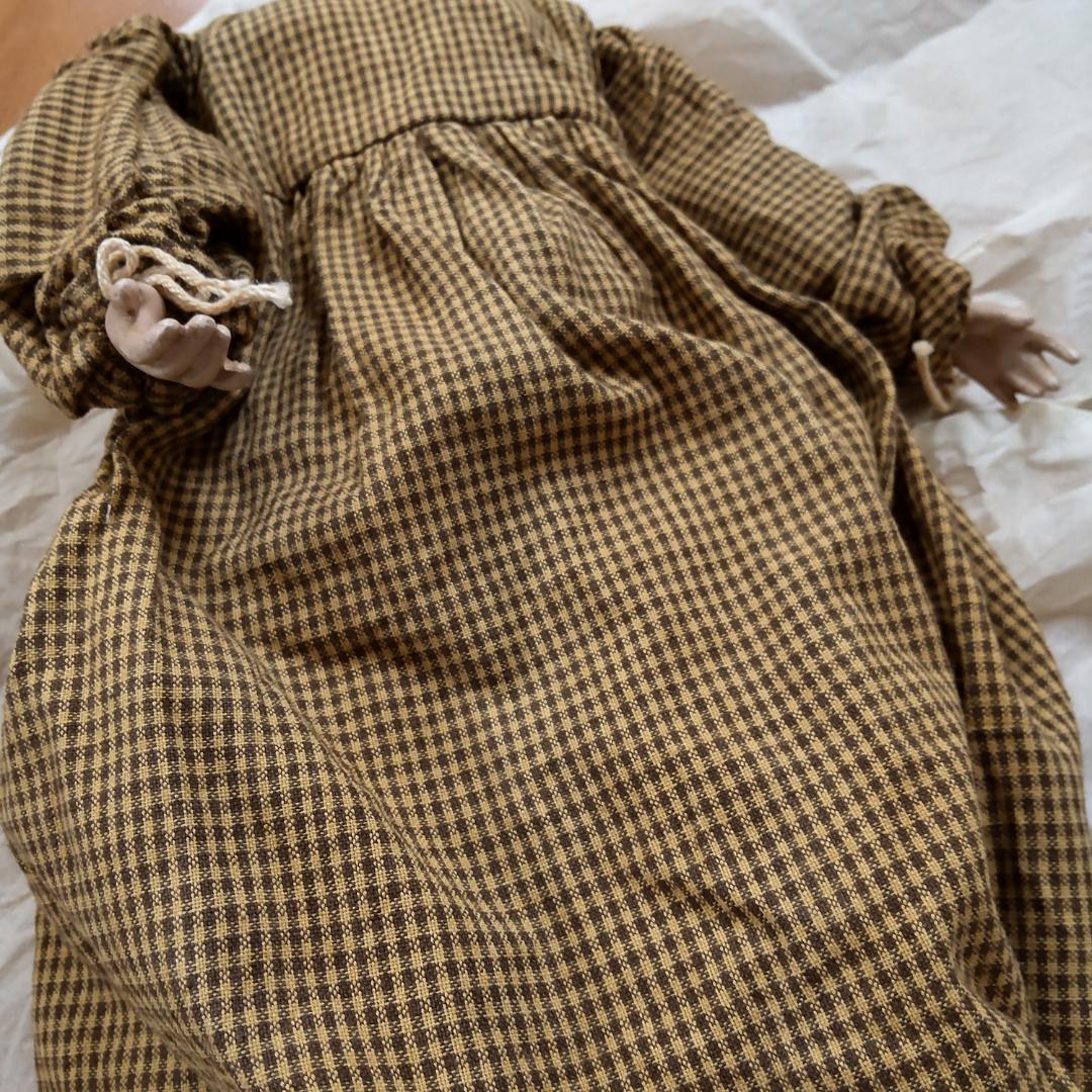 アンティークドール　レア　人形1体　茶色　リプロダクション　人形　海外作家