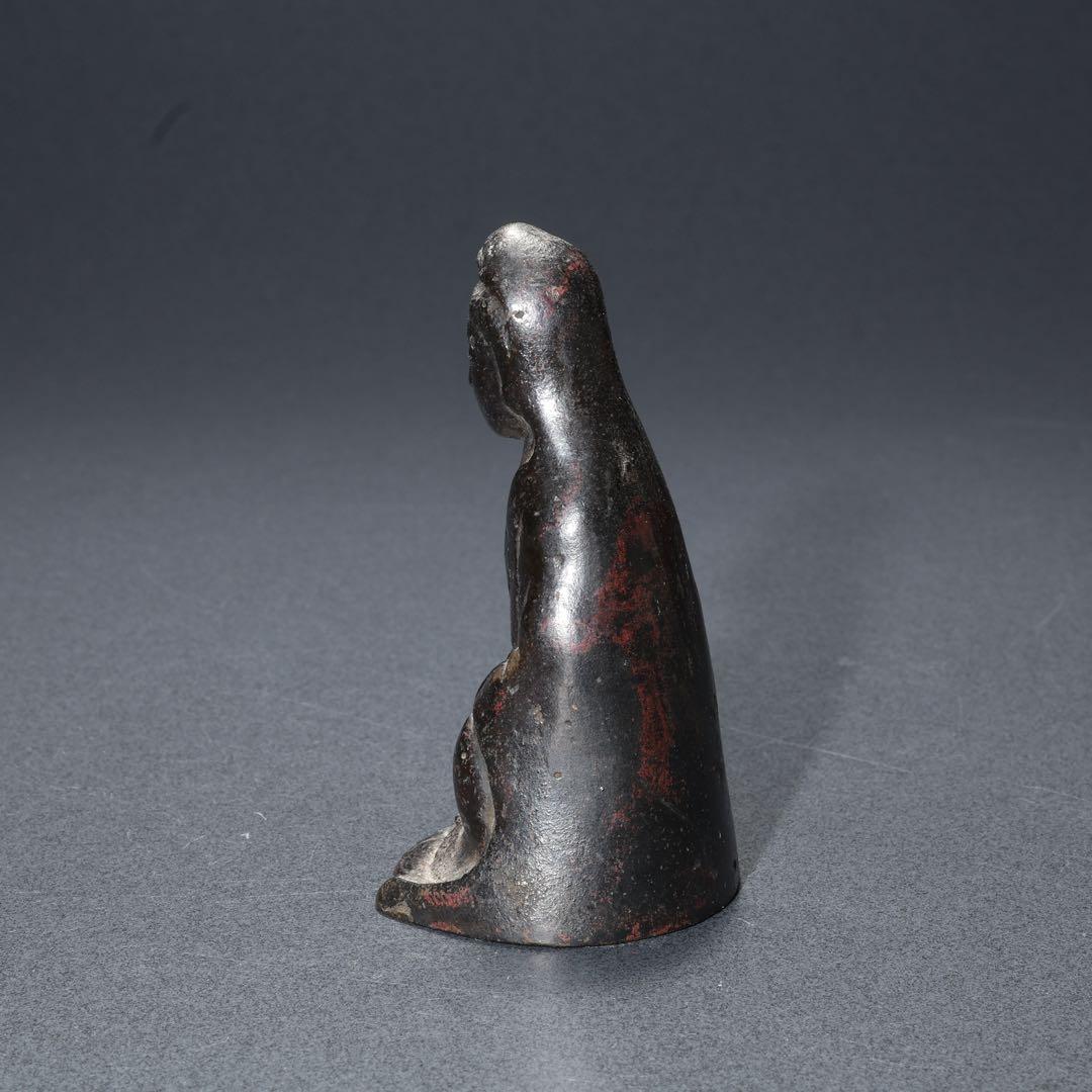 観音坐像　銅製　仏像　骨董　江戸時代　R1681